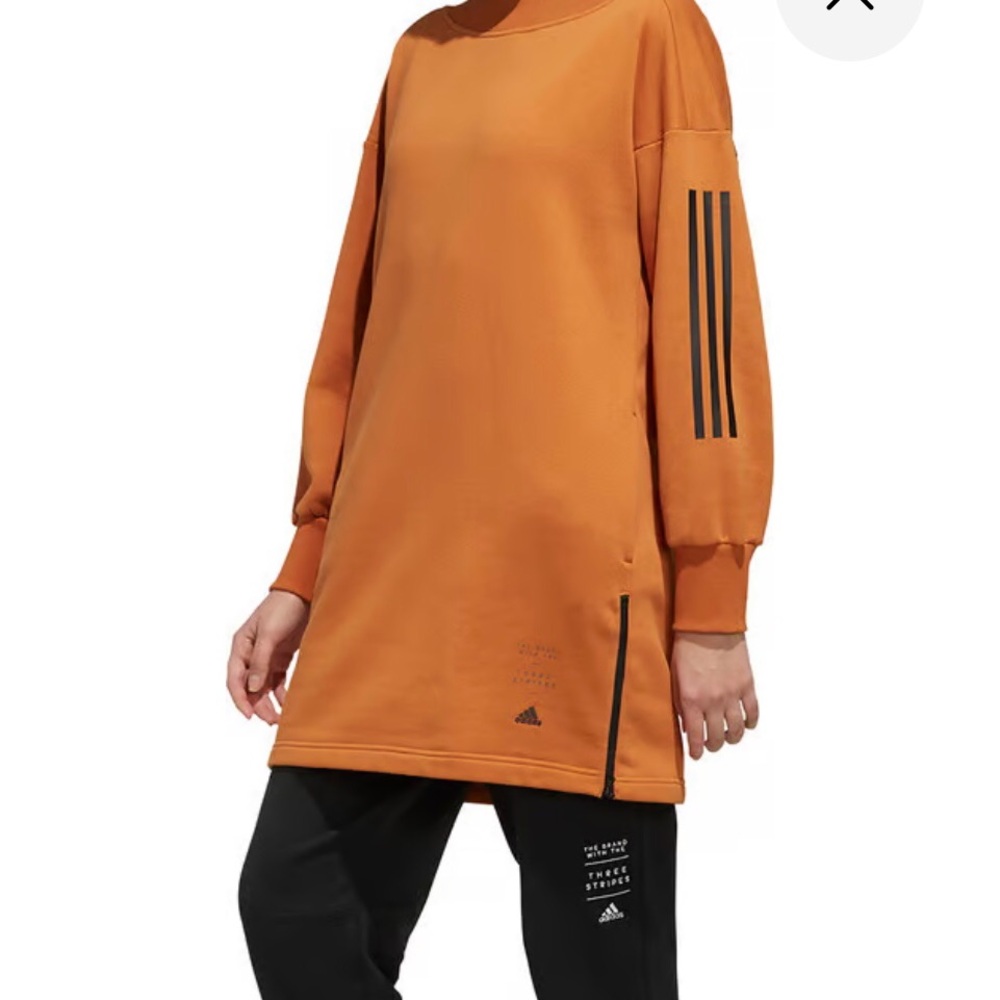 Adidas Women’s Tunic/Dress w/ Black Stripes – Burnt Orange, Size Small